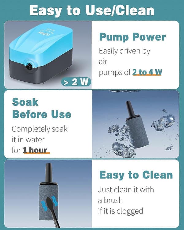 Akvarieluftsten 1 tomme, akvarieluftsten belufter boblediffusor til nano-luftpumper, små spande og akvarier, 10-pak