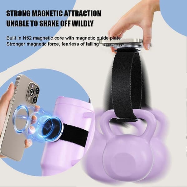 Multifunksjonell telefonholder med isolert håndleddsstropp og magnet