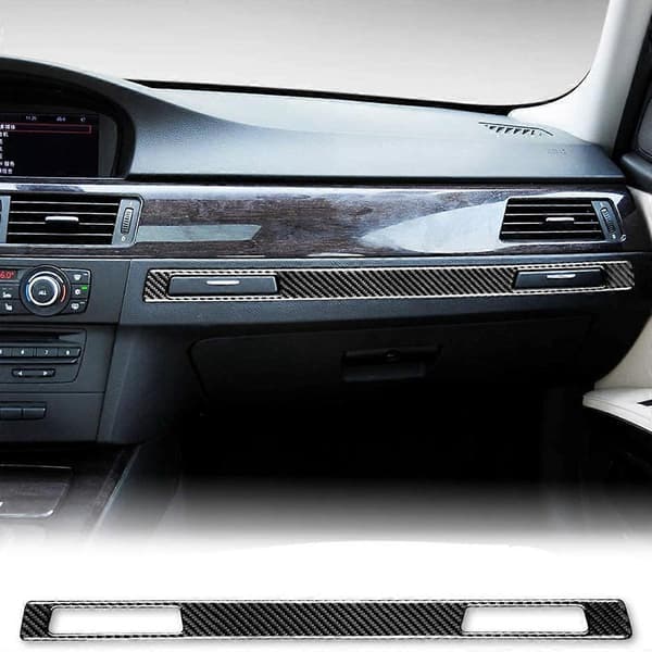 Bil Vannkoppholder Paneldeksel Interiør Trim Dekorasjon Karbonfiber for - 3-serie E90 E92 E93 2