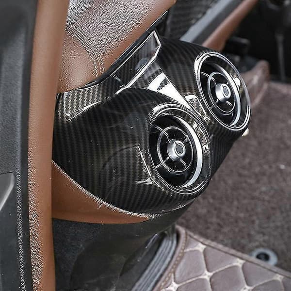 för Stelvio 2017 2018 Kolfiberstil ABS Bakre Rad Luftkonditionering Ventilationsskydd Ram Trim