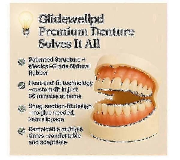 Glidewellpd - Premium silikonprotese, Smileasego Premium proteser full munn