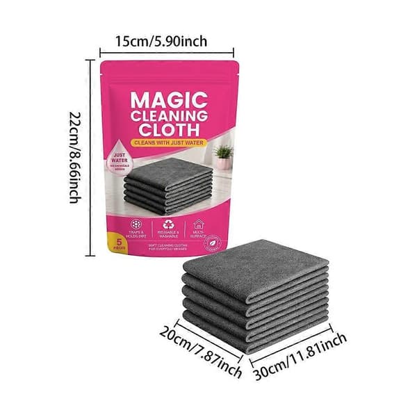 Stribefri mikrofiber rengøringsklude, Ultra-absorberende materiale, Skinnende apparater i rustfrit stål A