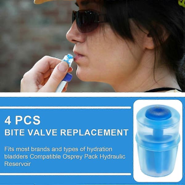 4 stk. Bid Hydration Pack Bidventil Udskiftning, Silikone BPA-fri Bidventil
