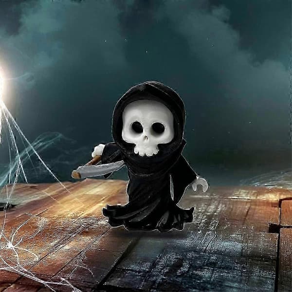 Flyttbar Ljåmann Figur Halloween Dekor Ljåmann