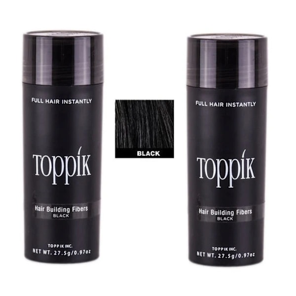 2x Toppik Stor - 27,5g - Sort - Sort