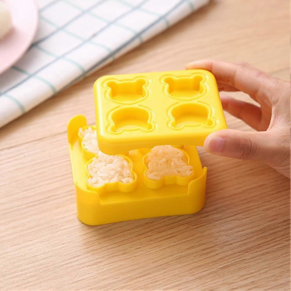 Mini Bjørn Plast Risbold Form DIY Prægning Kreativ Mini Bento Bager