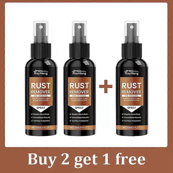 3x Rustfjerner Spray, Bilridser & Metalrustfjerning