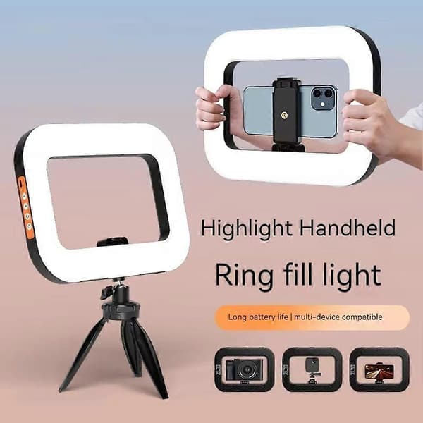 Professionel LED Ringlys Fotografisk Selfie Ringbelysning med Telefonholder til Makeup Video Live