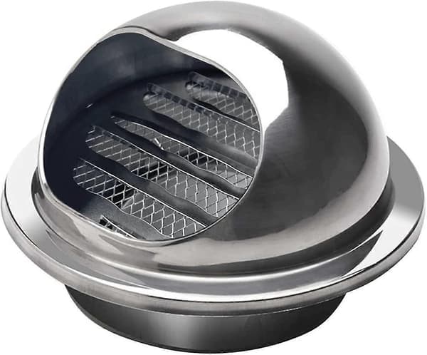 Ventilasjonsuttak Rund Ventilasjonsrist i Rustfritt Stål (100mm)