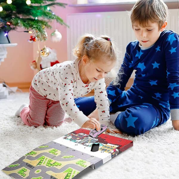 24 stk. legeringsbiler til julekalender, adventskalenderleker for gutter