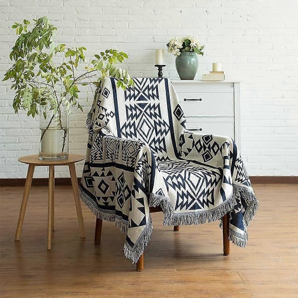 Jacquard plaid tæppe sofabetræk kvaster sengetæppe lænestolsbetræk sofatæppe bomuldstæppe