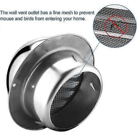 Ventilationsutlopp Rund Ventilationsgaller i Rostfritt Stål (150mm)