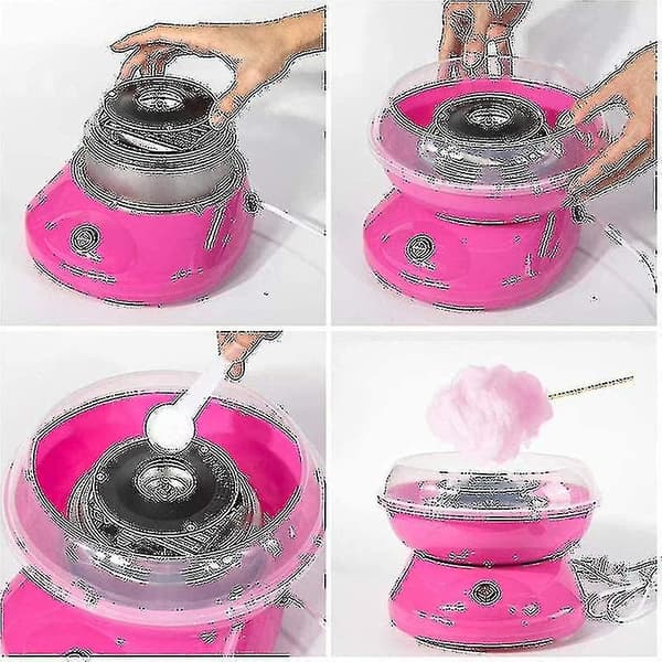 Nostalgia Bordsmaskin för sockervadd – för vanligt socker och sockerfritt – DIY-maskin för barn