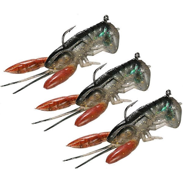 5 kpl Pehmeä Kalastusviehe Rapu Syötti Katkarapu Hummerin Saksi Tekoviehe Uistelu 8cm/14g