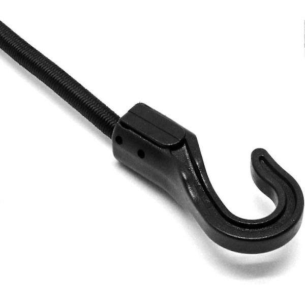 12 stk. 8 tommer elastiksnore med kroge, små elastikstropper, elastiske rebstropper, UV-bestandige sorte gummisnor-elastikstropper til bagage, camping