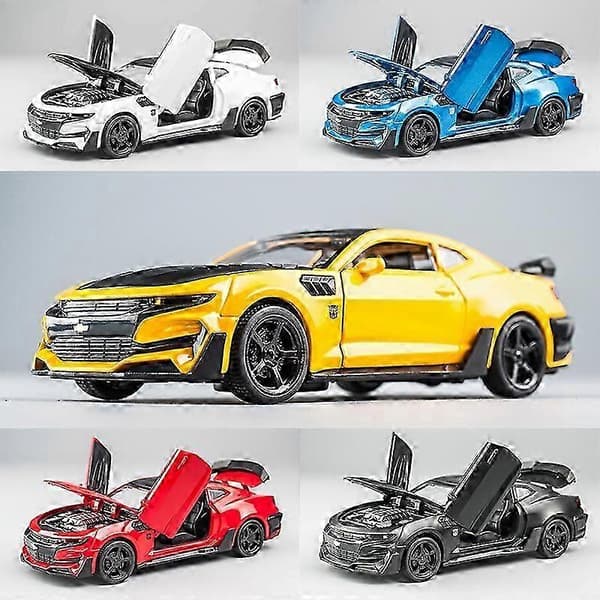 1:32 Legeret Trykstøbt Bilmodel Chevrolet Camaro Træk Tilbage Lyd Lys Børne Legetøjsbil Samling Til Børnegaver Yellow