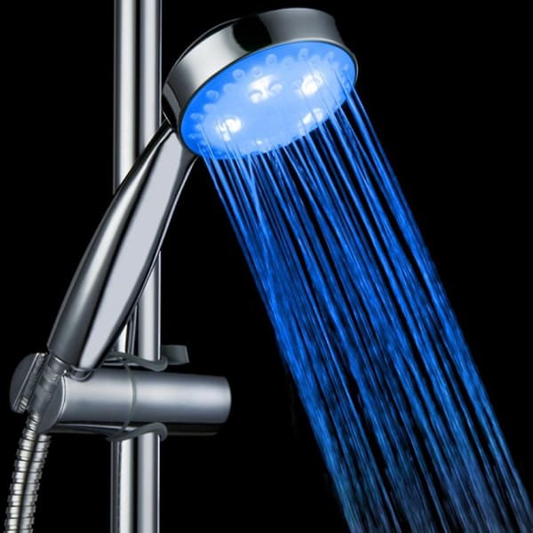 22 cm LED Duschhuvud Handhållet Badrum Vattenfall Regnspruta Ljus 3-Färgs