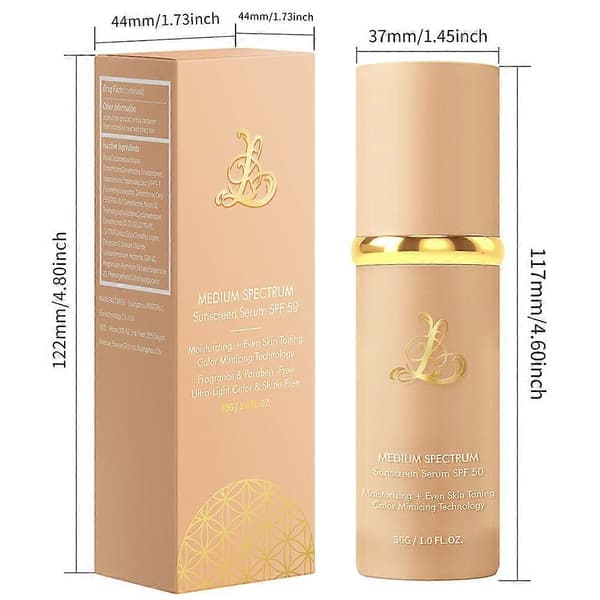 4 i 1 Ultra Blends Farveskiftende Foundation Bredspektret SPF50 Solcreme Concealer til Kvinder 30g