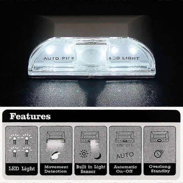 2-pack nyckelhålsbelysning, 4 LED-lampor