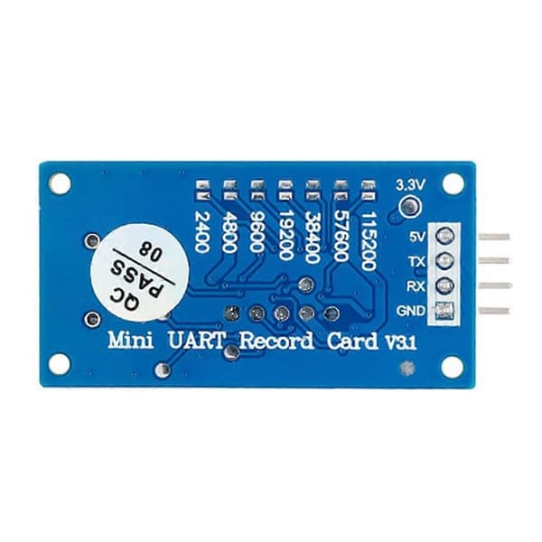 Mini seriell datalogger med SD-kort holder, -Format dataregistrering og lagringsmodul