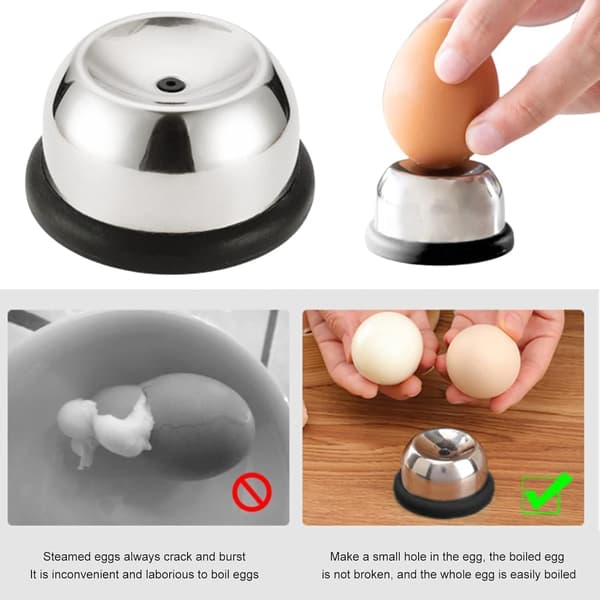1 sølv eggpiercer | Eggpiercer for koking av egg | Eggpiercer med nål i rustfritt stål | Eggpiercer/hullseparator