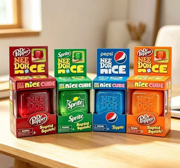 Ny trykkavlastningsklemme Schyling Needoh Nice Cube Sensorisk fingertuppleke (Sprite) Sprite