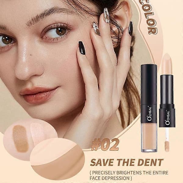 Concealer Flytande Dubbelhövdad Konturstift 3D Ansiktsljusande Highlighting SAVE THE DENT