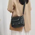 Dame Crossbody Taske Tote Håndtaske SORT sort