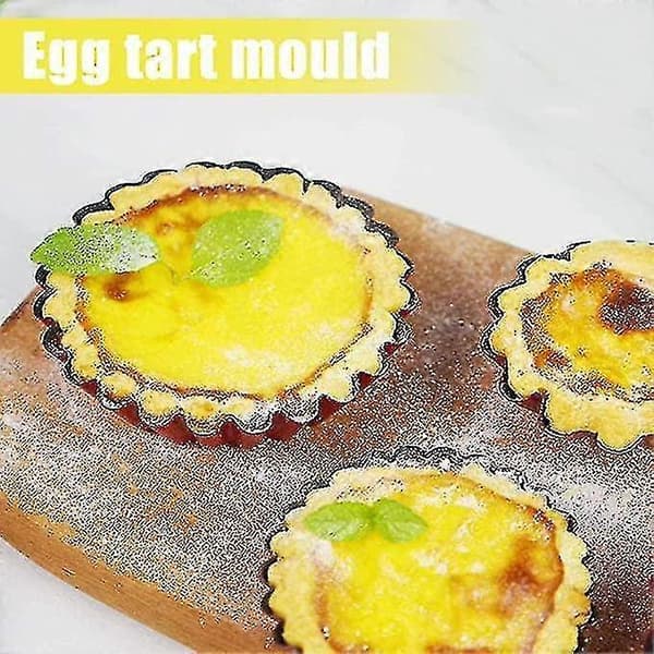 10 Pak Tartforme, Mini Karbonstål Kage Muffinform