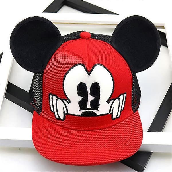 Børn Mickey Mouse Hat Øre Tegneserie Baseballkasket Drenge Piger Snapback Mesh Solhat