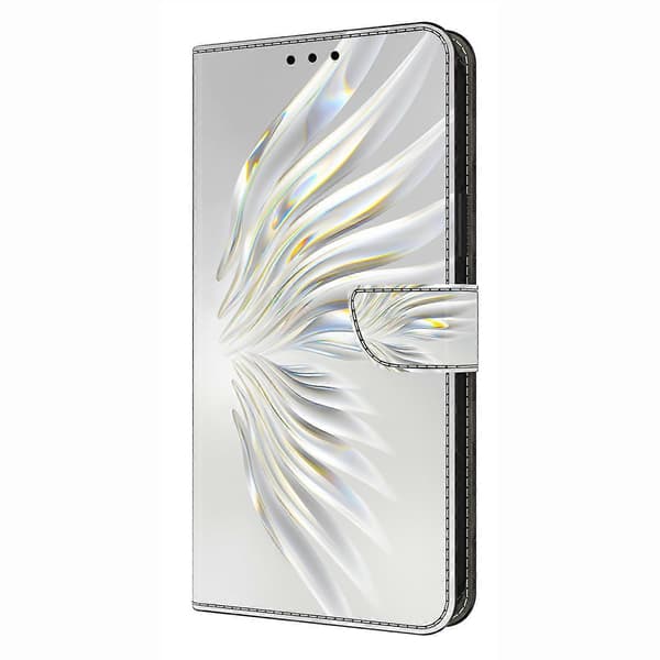 Fodral till iPhone 16 Plus Plånboksfodral Mönstertryck Stativ Läder Flip Telefonfodral - Crystal Wings