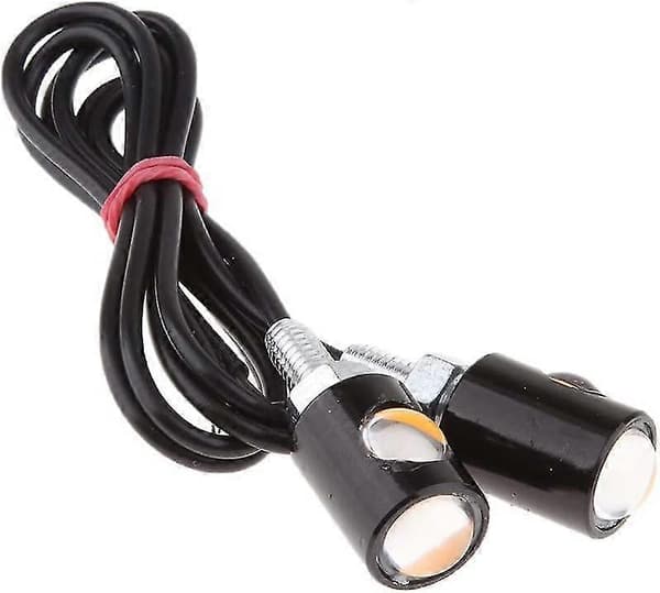Dc-12v Motorsykkel Mini Gule Blinklys 2-pakning