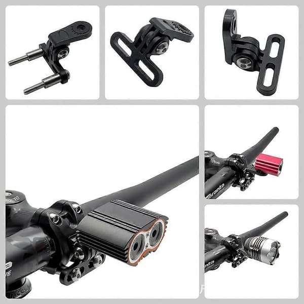 Sykkellys Festeadapter for Stemmontering Sykling Frontlys LED Lampeholder Brakett Kamera T