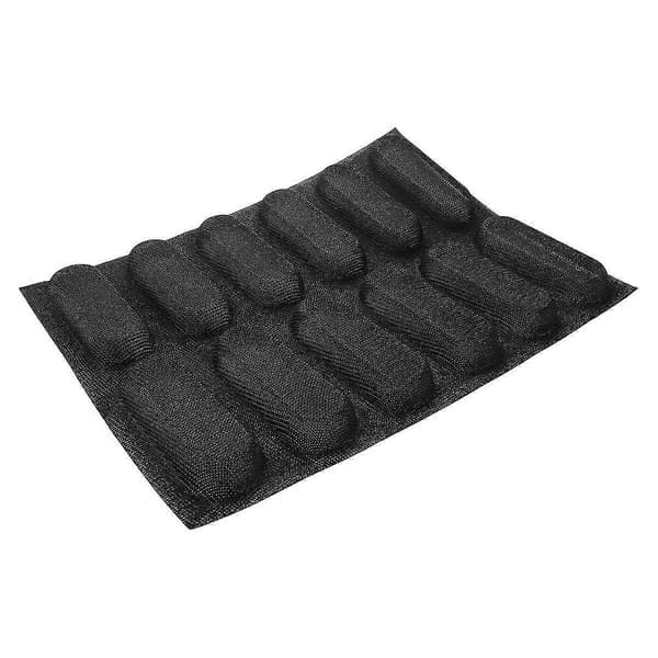 12 huller silikone - non-stick perforerede franskbrødsforme, hotdogforme, bageforinger måtte brød M