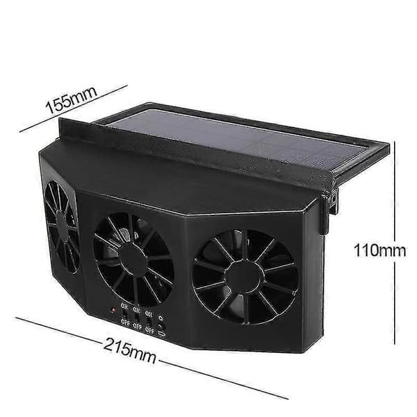 Bilens kjølesystem Solarvifte Bilventilator Radiatorhvit