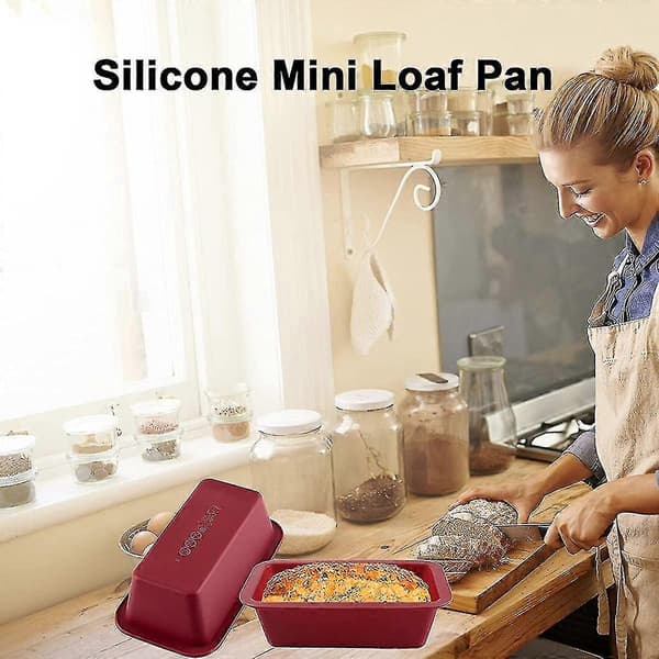 Brødform 4-delt sæt non-stick silikone mini kage til bagning af brød