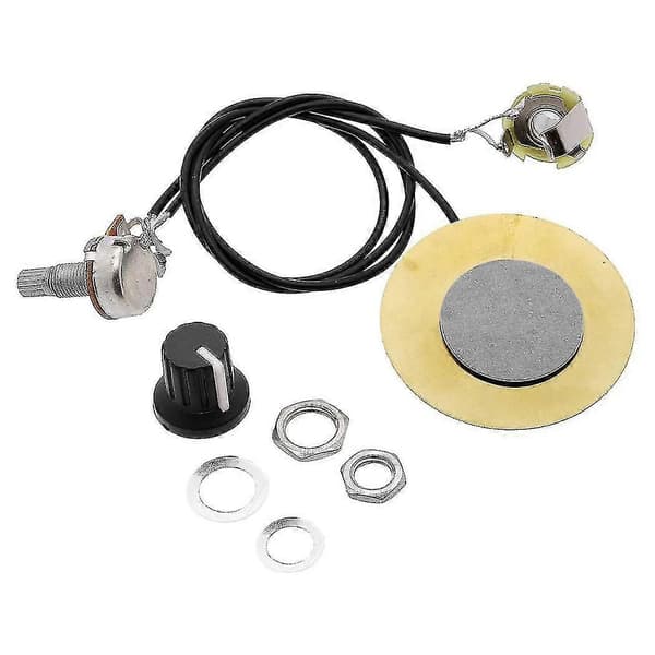 6st 50mm Gitarr Pickup Piezo Transducer Förkopplad Förstärkare Med 6.35mm Utgångsjack