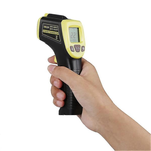 Infrarødt Termometer Temperaturtester Ikke-berørende Digital Ir Laser Termometer -58 Til 1112 -50~600 Sort
