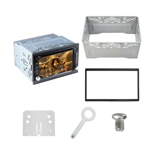 Bilradio Installationsram Universal 2DIN Dubbel DIN Metallram Installationsfack Bil DVD-spelare