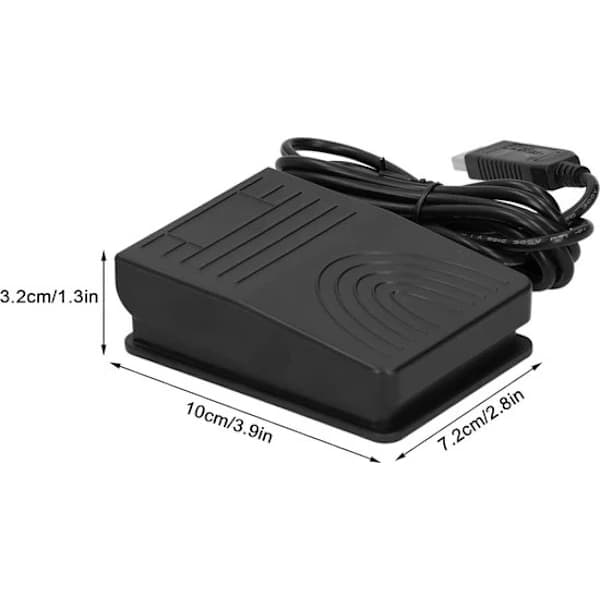 Professionel bærbar USB-fodpedal - computerfodkontakt, lavet af ABS-materiale.