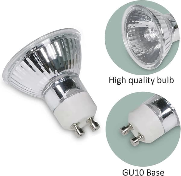 6-pack GU10 Halogenlampor 50W 230V GU10 Halogen Spotlights Varmvit för Taklampor Dimbar