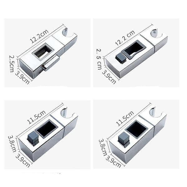 Roterbar Duschhuvudhållare Justerbar Stångfäste Badrumstillbehör 22x22mm-E
