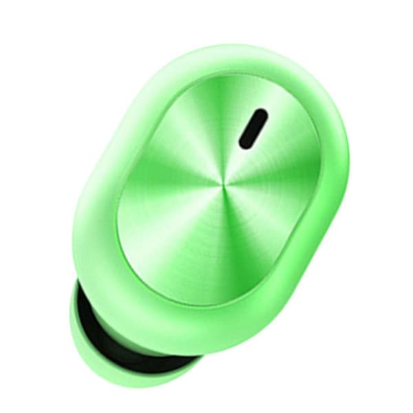 Enkelt Bluetooth 5.0 Øreprop Trådløs Høretelefon Headset med Mikrofon Grøn