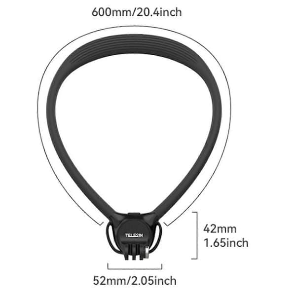 TELESIN för DJI Action5/4 Sportkamera Nackfäste SE2.0 Nackfäste GoPro13/12 Bröstfäste