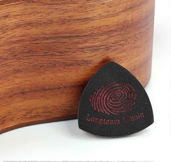 Läderplektrum för ukulele, gitarr och bas, tum- och fingerplektrum för akustisk gitarr, banjo och ukulele, svarta