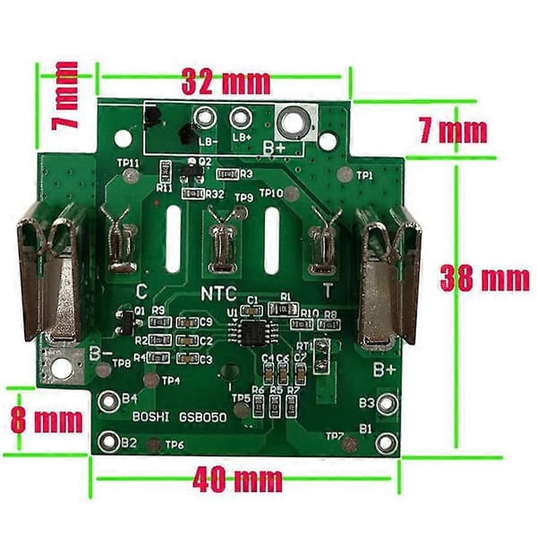 For Bosch 18V BAT610 BAT609 BAT618 Litiumionbatteriboks Lading