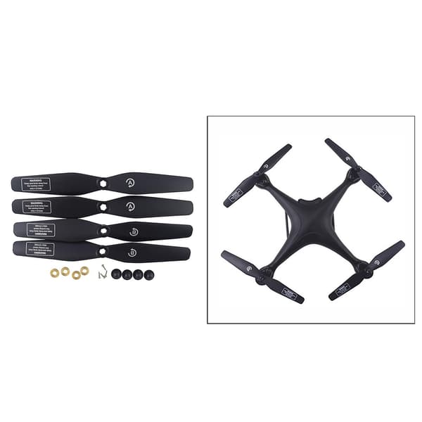 4x Dronepropeller til SJRC S20W S30W T18 H301S T25 HS110D Drone Sort
