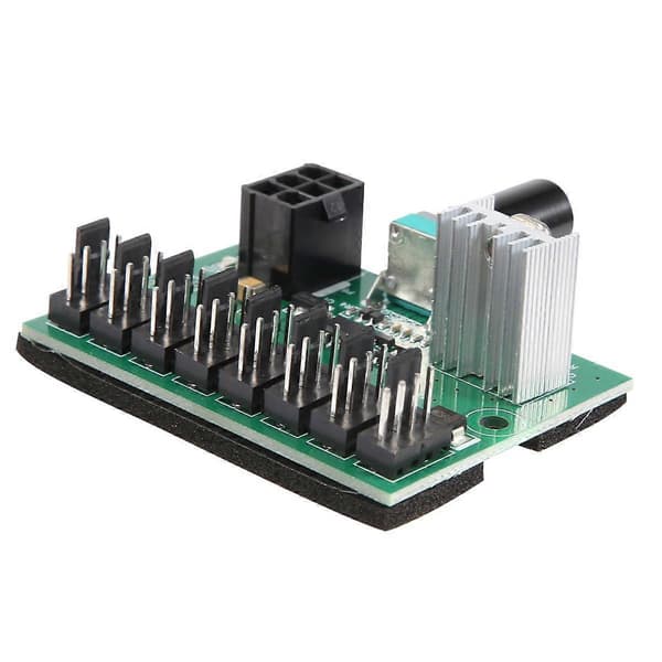 Datorfodral 12V Miner Fläkthastighetsregulator 8-kanals Fläkthubb PWM Högeffekts Våldsam Fläktkontroller
