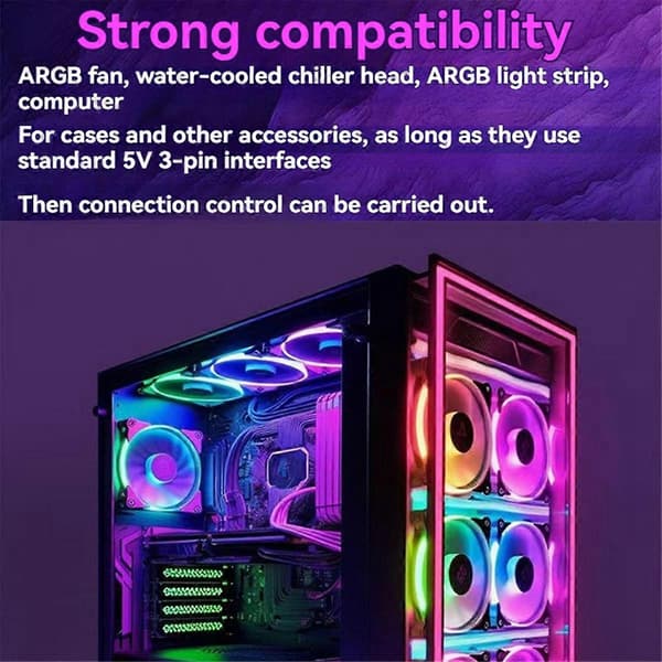 8-port 5V 3PIN adresserbar ARGB-kontroller som stöder SignalRGB