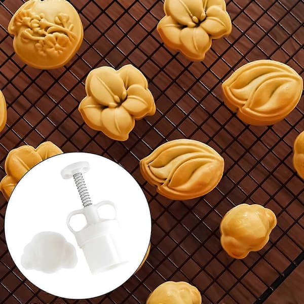 2025 Seneste Model Håndpresse Månekageforme Brødform Cookie Stempel Måne